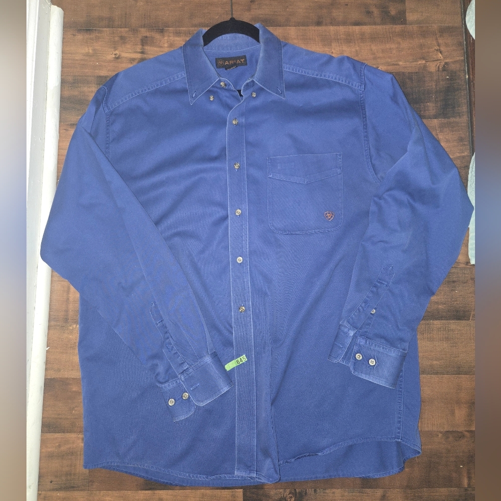 Ariat [XL] Denim Button Up Long Sleeve Americana Cowboy Rancher USA